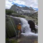 Brian fallsPicture Peak (13,120 ft) Pt. 13,080 ft and Mount Haeckel (13,418 ft) Moonlight Falls
