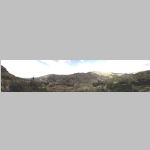 Panorama of our campsite valley. Lake Helen visible to the left 