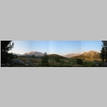 Panorama from base camp towards Middle Fork Lake