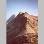 Moving north northwest aklong Continental Divide. South Cleft Peak (12471 ft), Odyssey Peak (12062 ft).