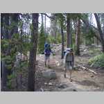 Jim and Brian hiking on the Sheep Bridge Trail