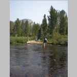 Ted crossing Pole Creek