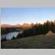 Alpenglow on peaks to west of Camp 2 - pano set photo