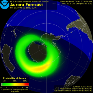 Current Southern hemispheric power input map