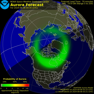 Current Northern hemispheric power input map