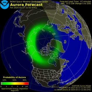 Current Northern hemispheric power input map