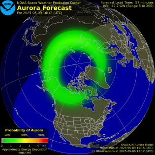 Current Northern hemispheric power input map