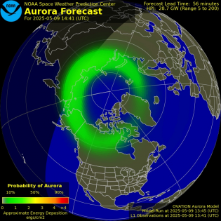 Current Northern hemispheric power input map