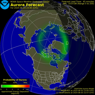 Current Northern hemispheric power input map