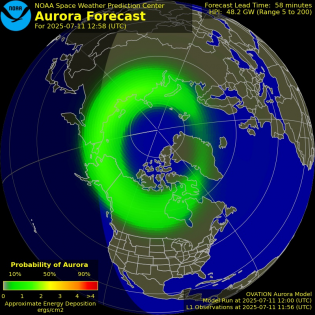 Current Northern hemispheric power input map