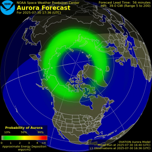 Current Northern hemispheric power input map