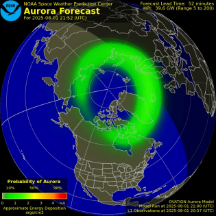 Current Northern hemispheric power input map