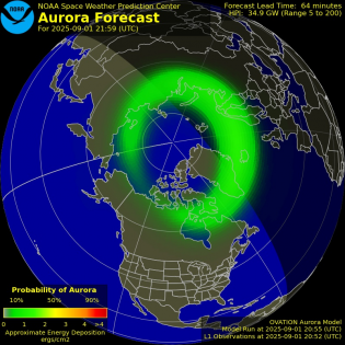 Current Northern hemispheric power input map