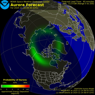 Current Northern hemispheric power input map