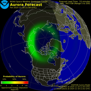 Current Northern hemispheric power input map