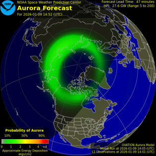 Current Northern hemispheric power input map