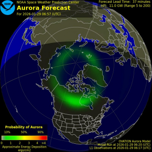 Current Northern hemispheric power input map