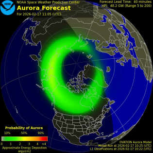 Current Northern hemispheric power input map