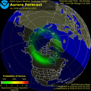 Current Northern hemispheric power input map