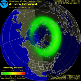 Current Northern hemispheric power input map