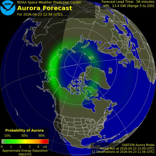 Current Northern hemispheric power input map