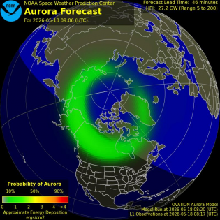 Current Northern hemispheric power input map