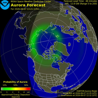 Current Northern hemispheric power input map