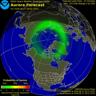 Current Northern hemispheric power input map