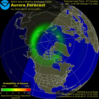 Current Northern hemispheric power input map