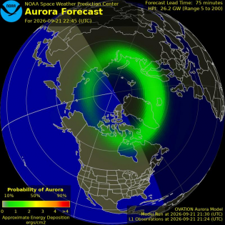 Current Northern hemispheric power input map