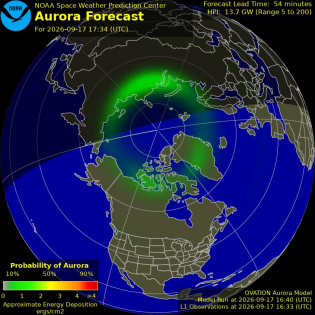 Current Northern hemispheric power input map