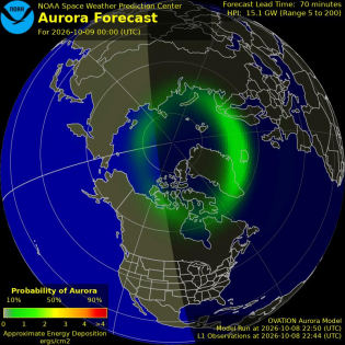 Current Northern hemispheric power input map