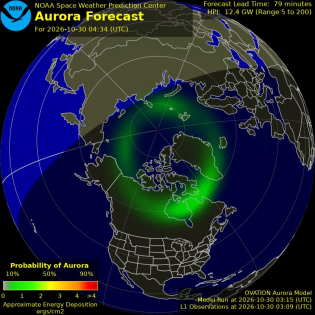 Current Northern hemispheric power input map